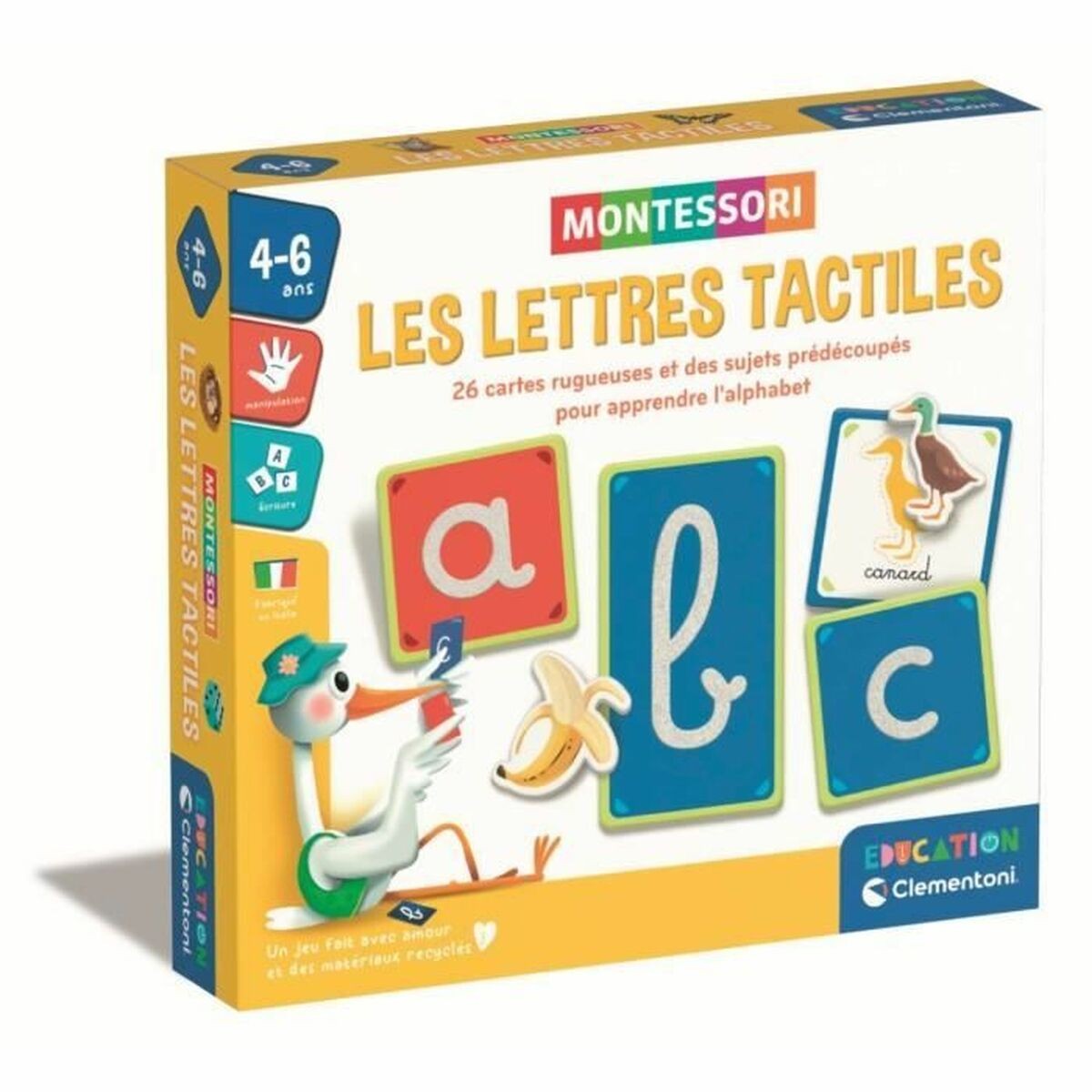 Montessori - Les lettres tactiles pour l'apprentissage