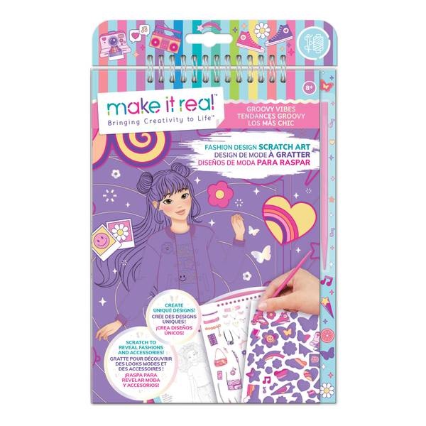 product-8222-1 Fashion Design Scratch Art: Groovy Vibes - Art créatif pour enfants