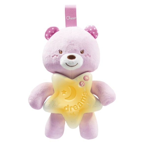 product-9686-1 Goodnight Bear Pink - Doudou Doux et Apaisant pour Bébé