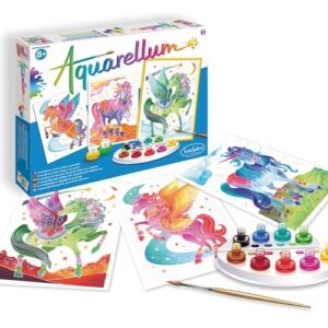 AQUARELLUM - Licornes et Pégases : Kit d'Aquarelle Créatif