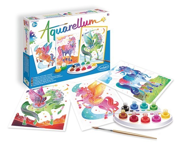 product-8982-1 AQUARELLUM - Licornes et Pégases : Kit d'Aquarelle Créatif
