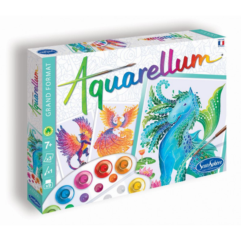 AQUARELLUM "Animaux Mythiques" - Kit créatif enfant