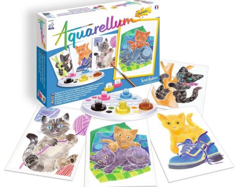 AQUARELLUM JUNIOR - CHATONS : Kit de peinture créatif pour enfant