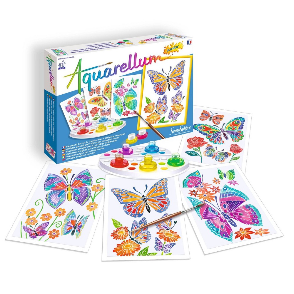 AQUARELLUM JUNIOR - Papillons et Fleurs pour Enfants