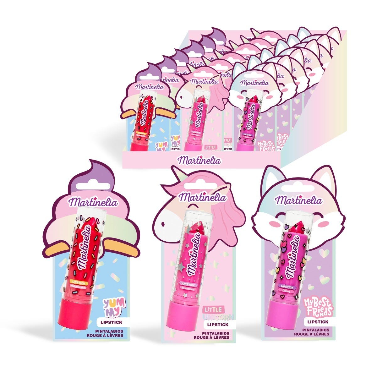 product-8254-1 MARTINELIA WORLD LIPSTICK Assorted | Beauté pour enfants