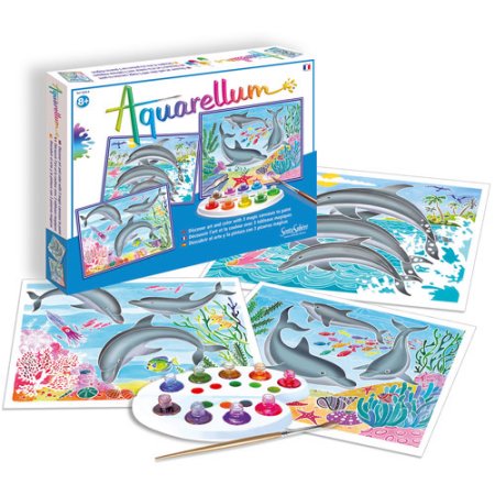 AQUARELLUM Dauphins - Peinture à l'eau créative pour enfants