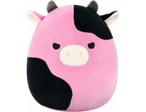 Pollyanna - Peluche 12" Squishmallows Vache Noire et Rose