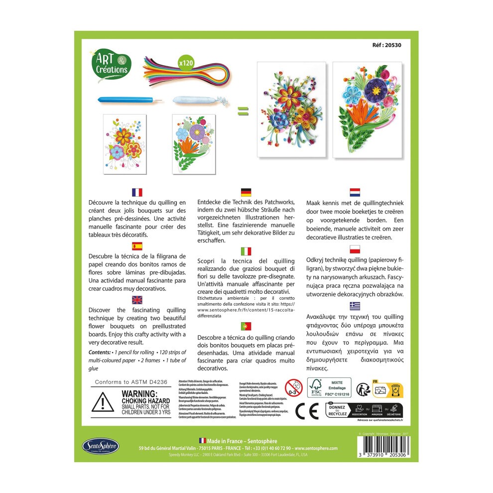 Quilling Art - Au Cœur des Fleurs, loisirs créatifs enfants