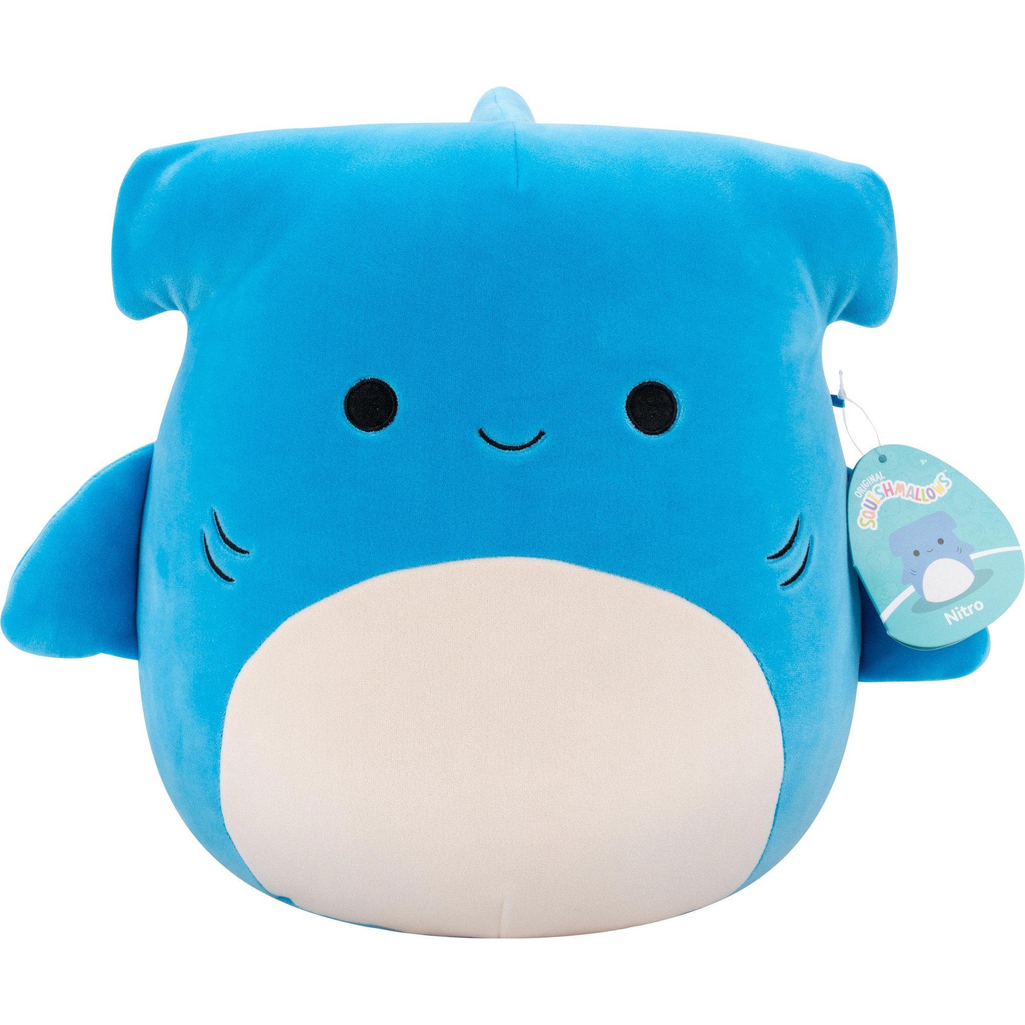 SQK Nitron - Blue Hammerhead Shark 12" - Peluche Douce