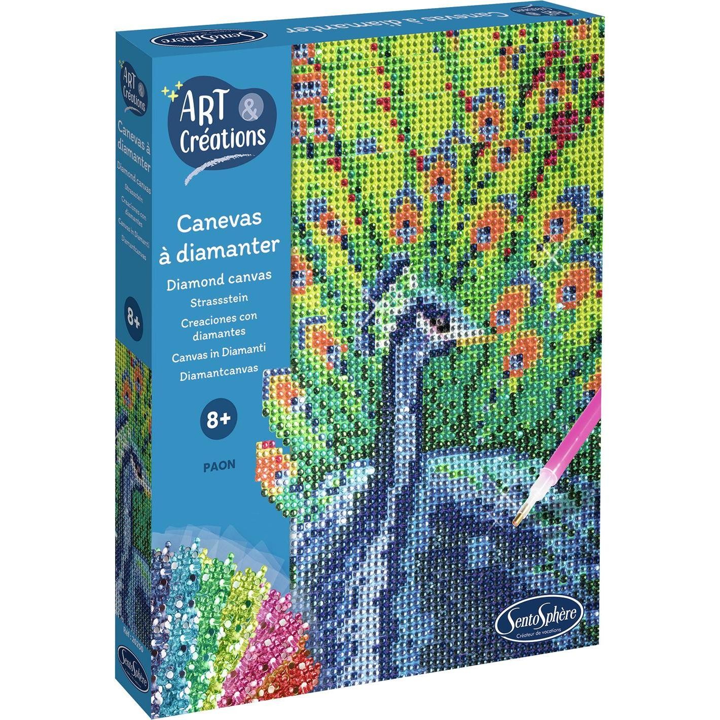 Canevas à Diamanter Paon - Art et Créations | DIY Créatif