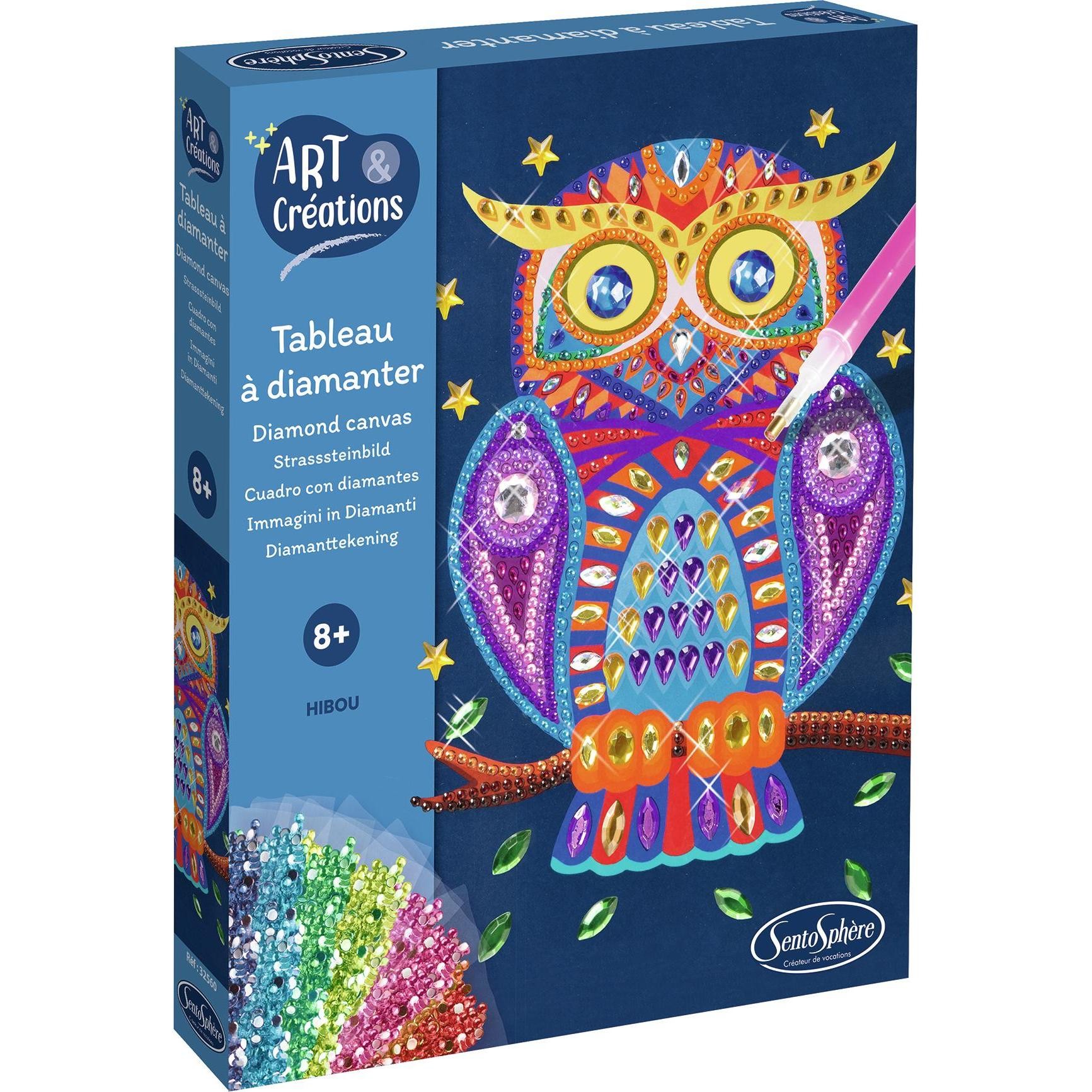Tableau à Diamanter Hibou - ART & CREATIONS | DIY Créatif