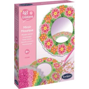 Miroir Mosaïques Fleurs - ART & CREATIONS | Décoration Unique