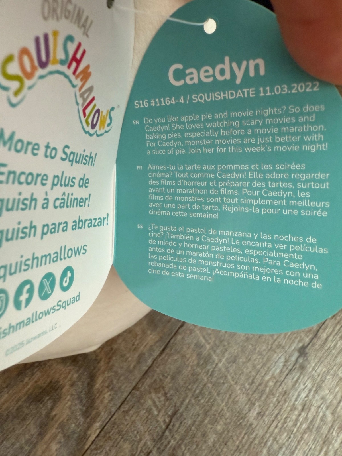 Caedyn - Peluche Vache Rose Squishmallows 16"