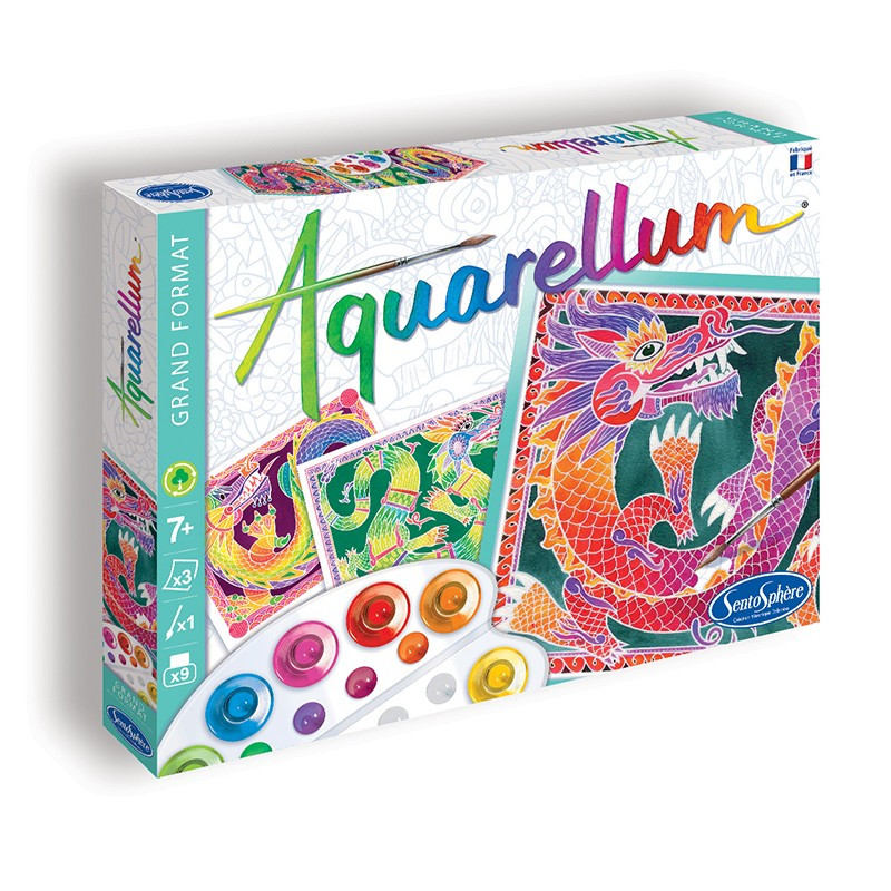 AQUARELLUM « Dragons » – Kit créatif aquarelle pour enfants