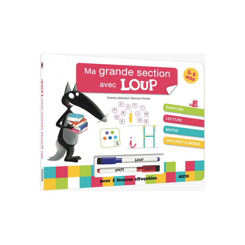 Mon Livre-ardoise : MA GRANDE SECTION AVEC LOUP – Activités ludo-éducatives