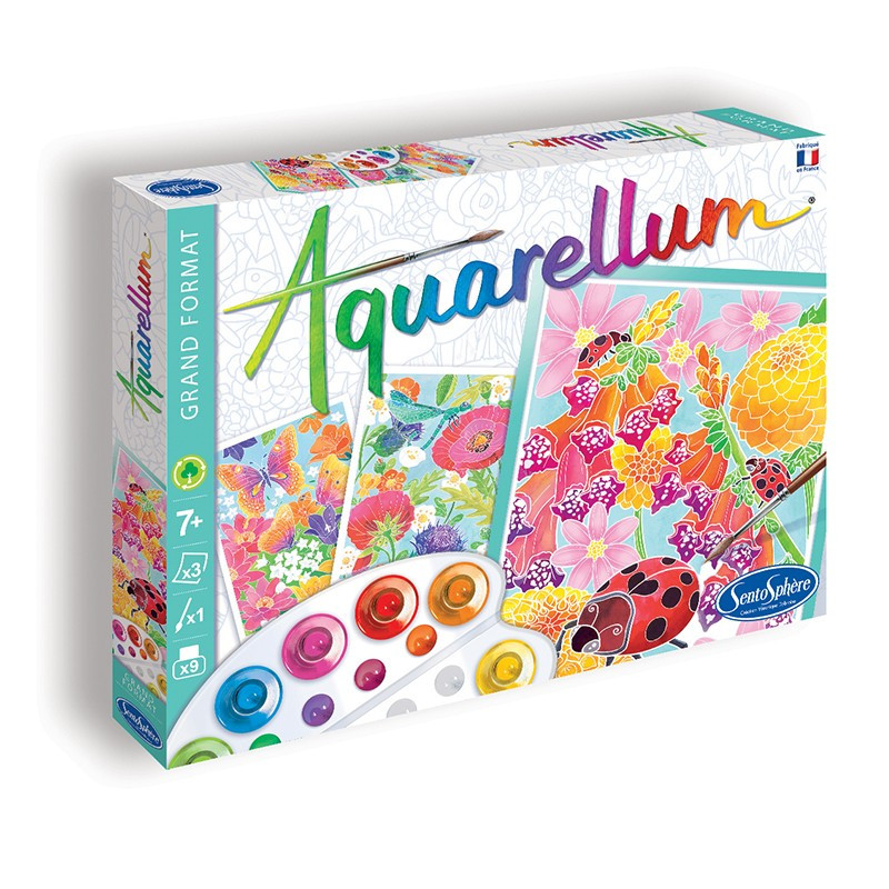 AQUARELLUM "Dans les Fleurs" - Kit Créatif d'Aquarelle