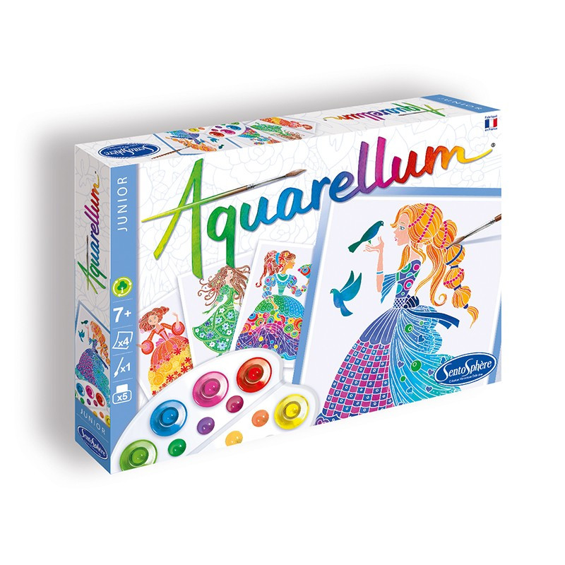 AQUARELLUM JUNIOR « Princesses Fleurs » – Kit créatif pour enfants