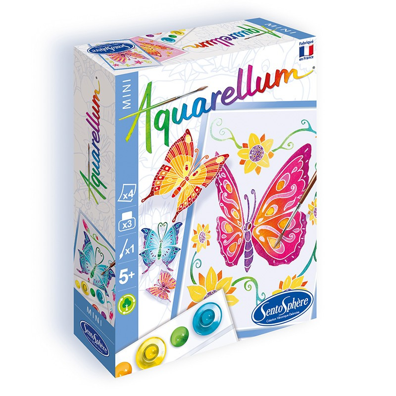 AQUARELLUM MINI Papillons - Kit créatif pour enfants