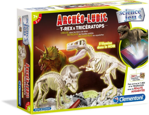 Archéo Ludic T-Rex & Tricératops Phosphorescents | Jouets Lumineux