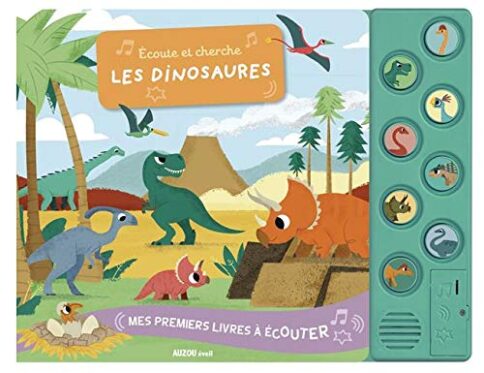 ÉCOUTE ET CHERCHE LES DINOSAURES - Livre interactif pour enfants