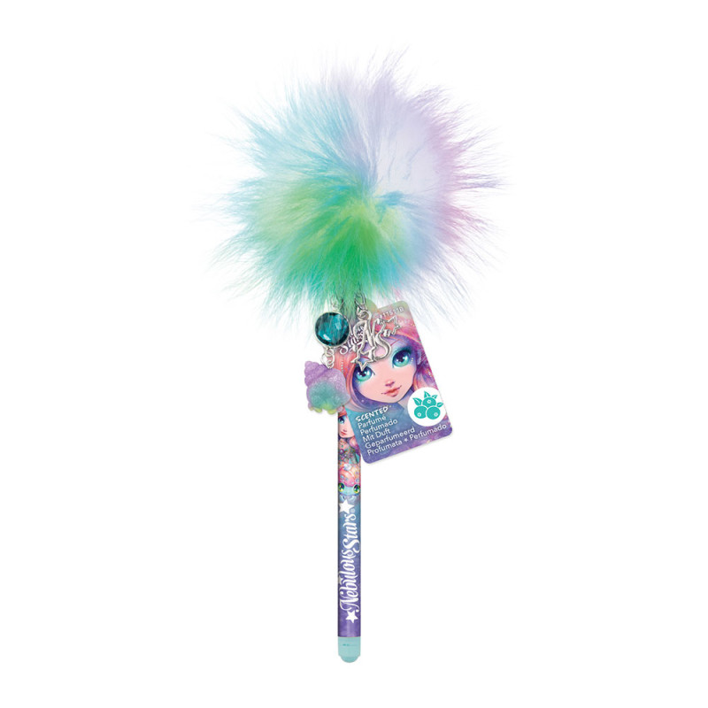 Scented Pom Pom Pen – Stylo Gel Parfumé Bicolore