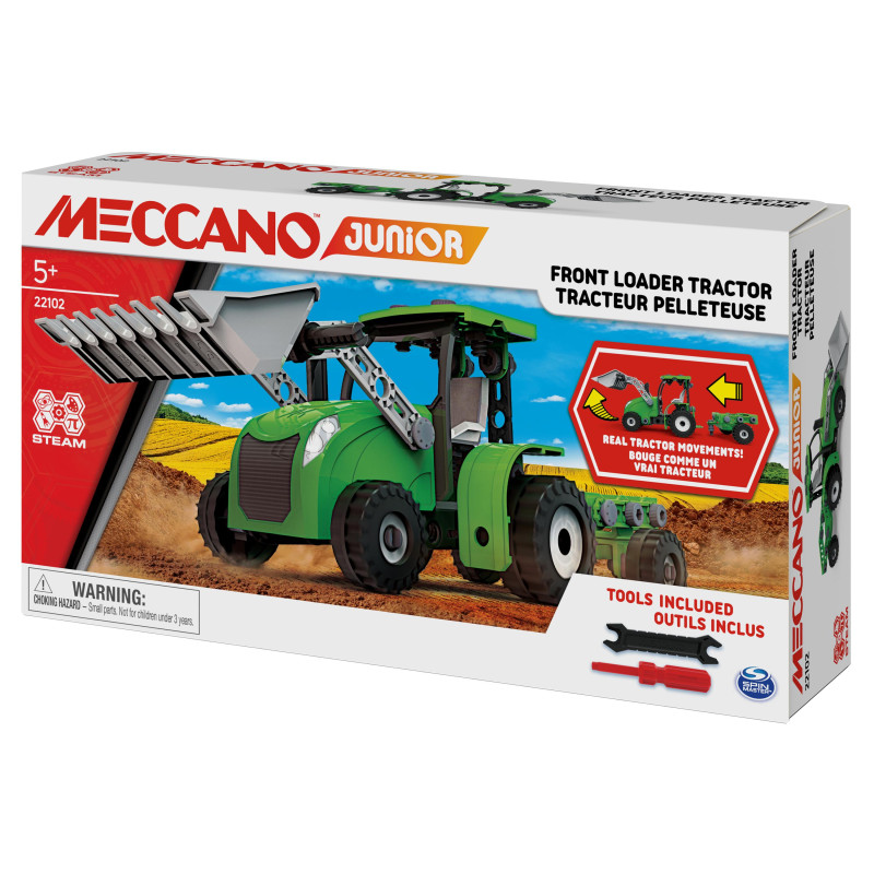 TRACTEUR PELLETEUSE Meccano Junior – Jeu de Construction Enfant