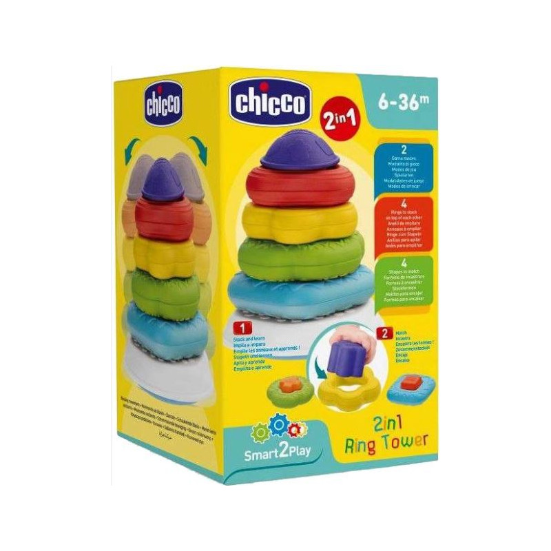 ANNEAUX À EMPILER 2 EN 1 – Développement Ludique pour Bébé