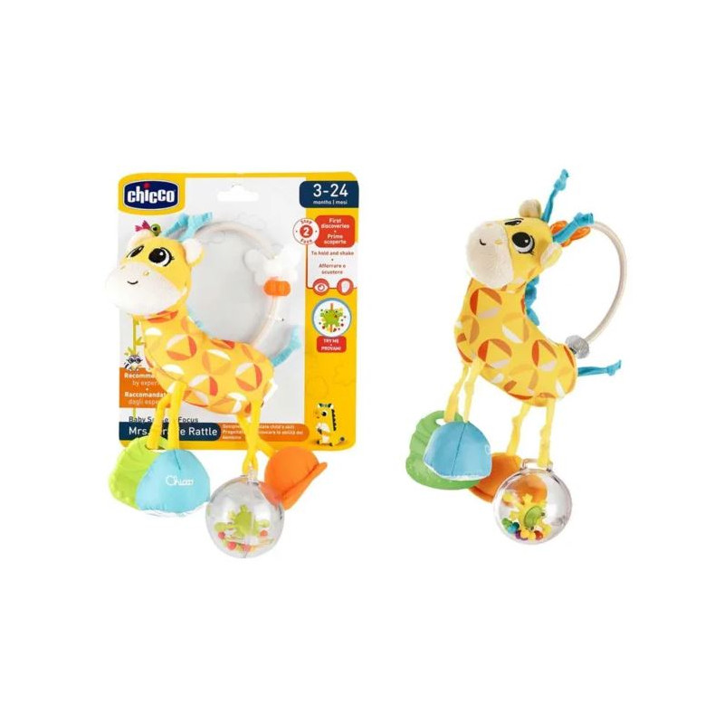 Hochet Girafe Tissu - Stimulation et Éveil pour Bébé