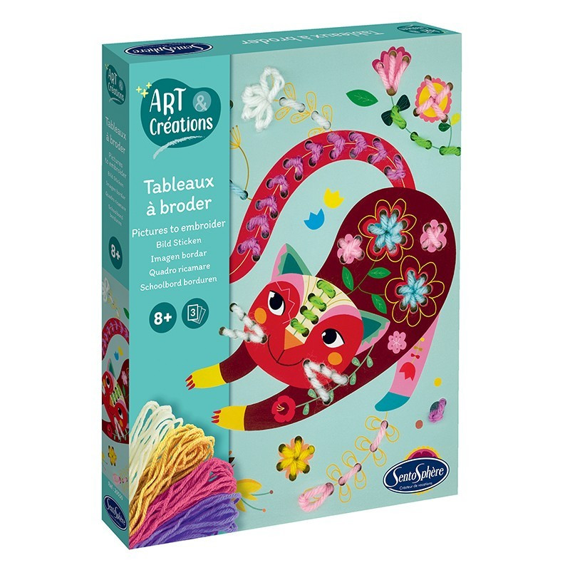 Art & Créations TABLEAUX A BRODER - Kit Créatif pour Enfants