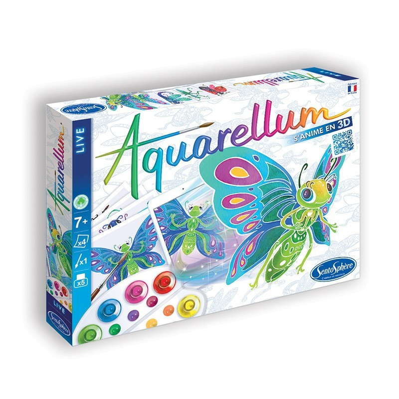 AQUARELLUM LIVE – INSECTES 3D | Kit créatif enfants