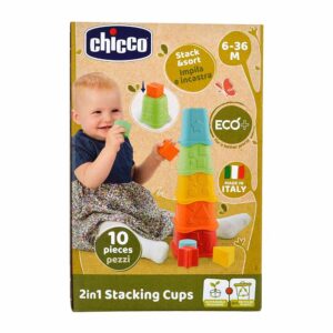 Cube à empiler 2 en 1 - Jouet éducatif pour enfants