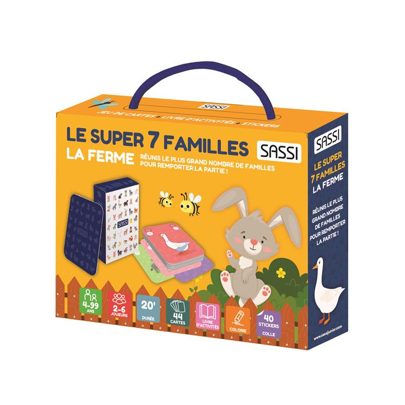 Super 7 FAMILLES. LA FERME – Jeu de cartes pour enfants