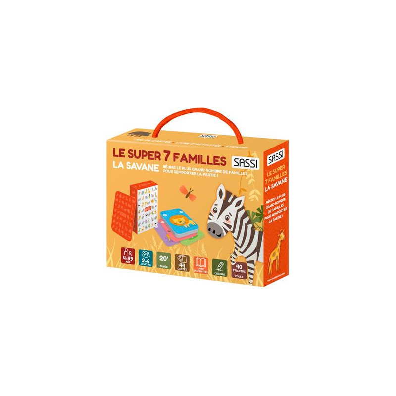Super 7 FAMILLES. LA SAVANE – Jeu de mémoire enfant