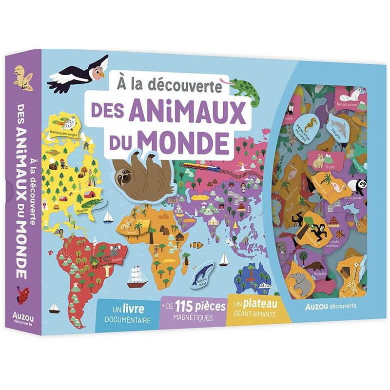 À LA DÉCOUVERTE DES ANIMAUX DU MONDE - Coffret magnétique