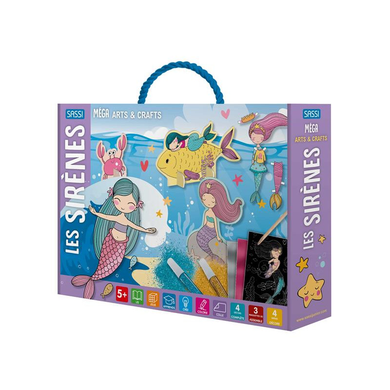 MEGA ARTS & CRAFT. LES SIRÈNES - Coffret créatif pour enfants