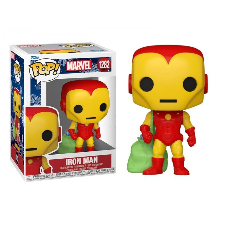 Pop! Marvel: Holiday – Iron Man with Bag | Figurine Funko