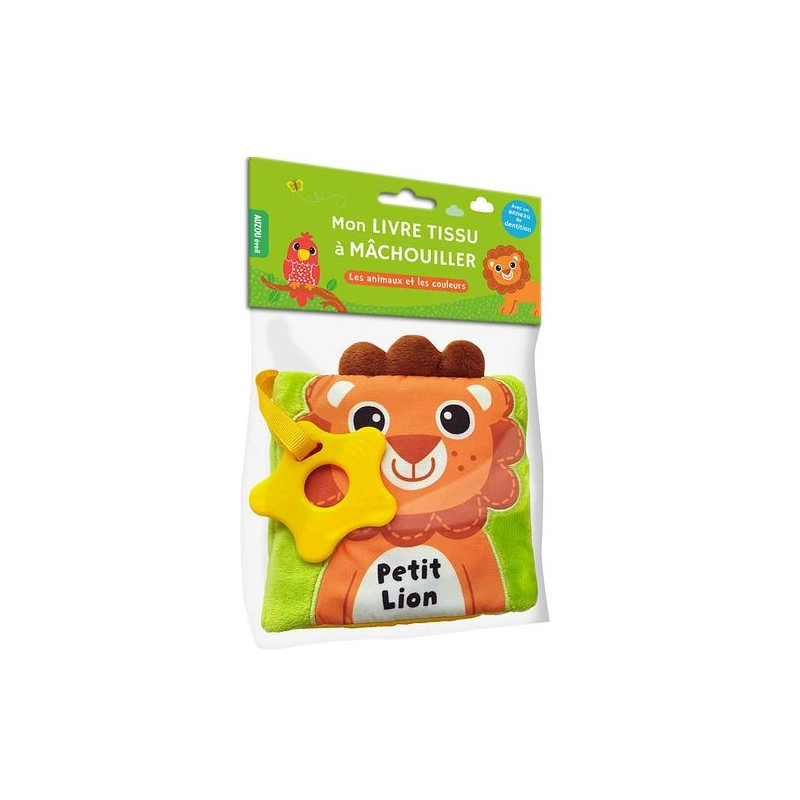 Livre Tissu à Mâchouiller - Petit Lion | Découverte des Couleurs