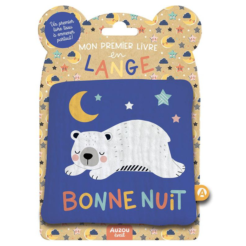 Mon Premier Livre Tissu en Lange – Bonne Nuit | Éveil Bébé