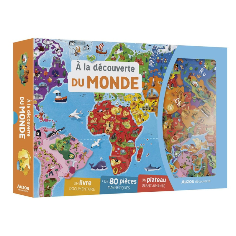 À LA DÉCOUVERTE DU MONDE - Coffret magnétique éducatif