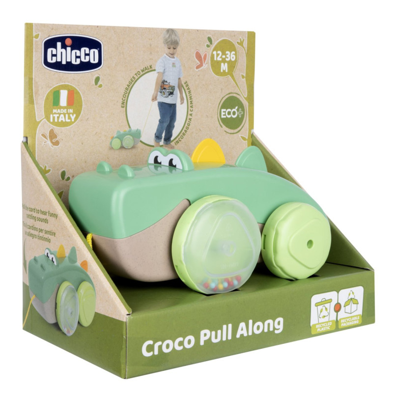TOY ECO+ PULL ALONG CROCODILE – Crocodile à tirer pour bébé