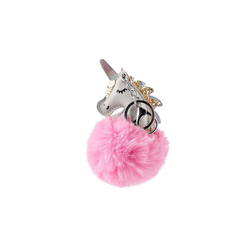 MARTINELIA KEYCHAIN UNICORN PUFF. Rose – Porte-clés Fantaisie