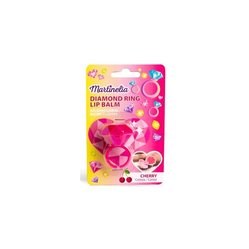 MARTINELIA RING LIP BALM. Rose - Baume à lèvres créatif pour enfants