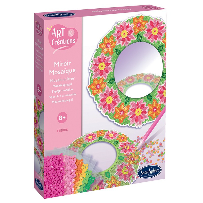 Miroir Mosaïques Fleurs - ART & CRÉATIONS | Kit Créatif