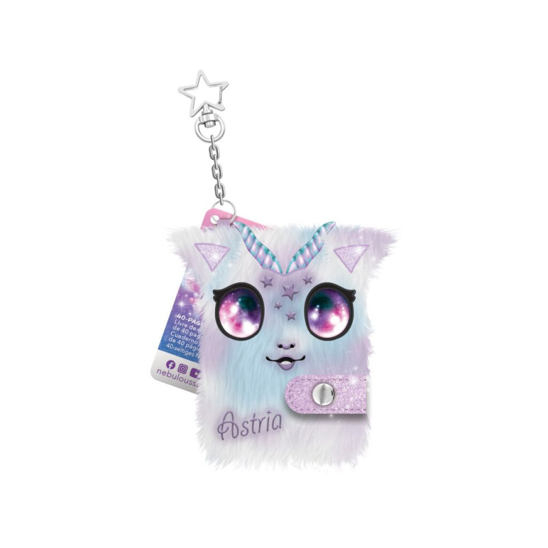 Mini carnet peluche Astria – Journal intime élégant pour enfants