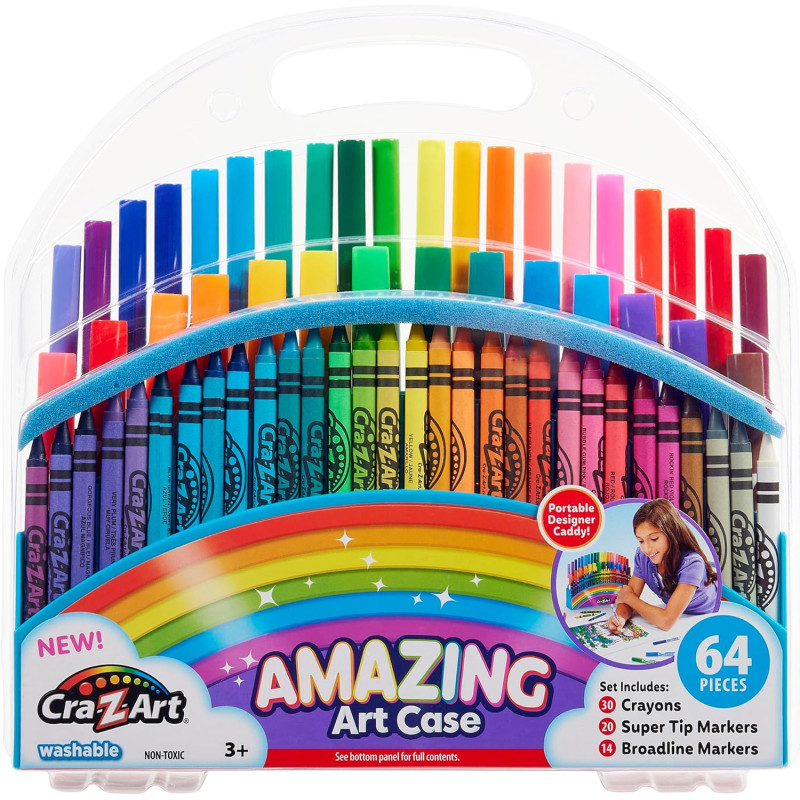 Coffret d’art Amazing Art Case – 64 pièces | Cra-Z-Art