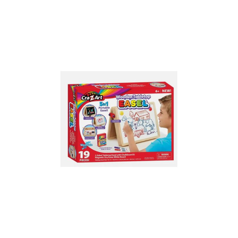 Chevalet de Table Portable en Bois 5 en 1 - 19 pcs | Cra-Z-Art
