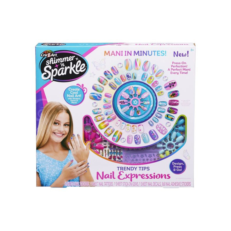 Shimmer ‘n Sparkle Trendy Nail Expressions – Kit Créatif Ongles