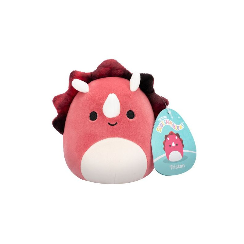 SQK – Little Plush 5″ Squishmallows – Tristan le Tricératops Rouge