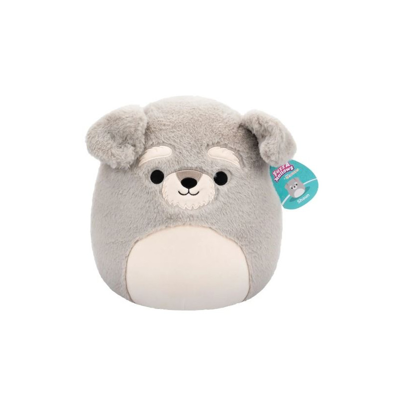 SQK – Medium Plush Shaun – Grey Schnauzer | Peluche Douce