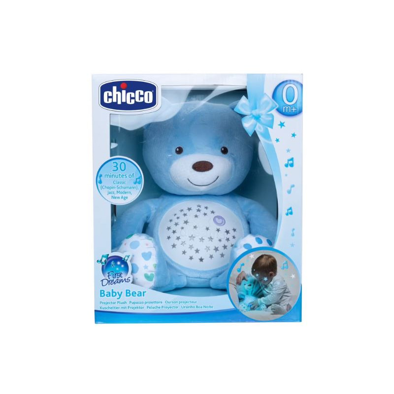 Ourson bleu projecteur - Veilleuse musicale pour bébé